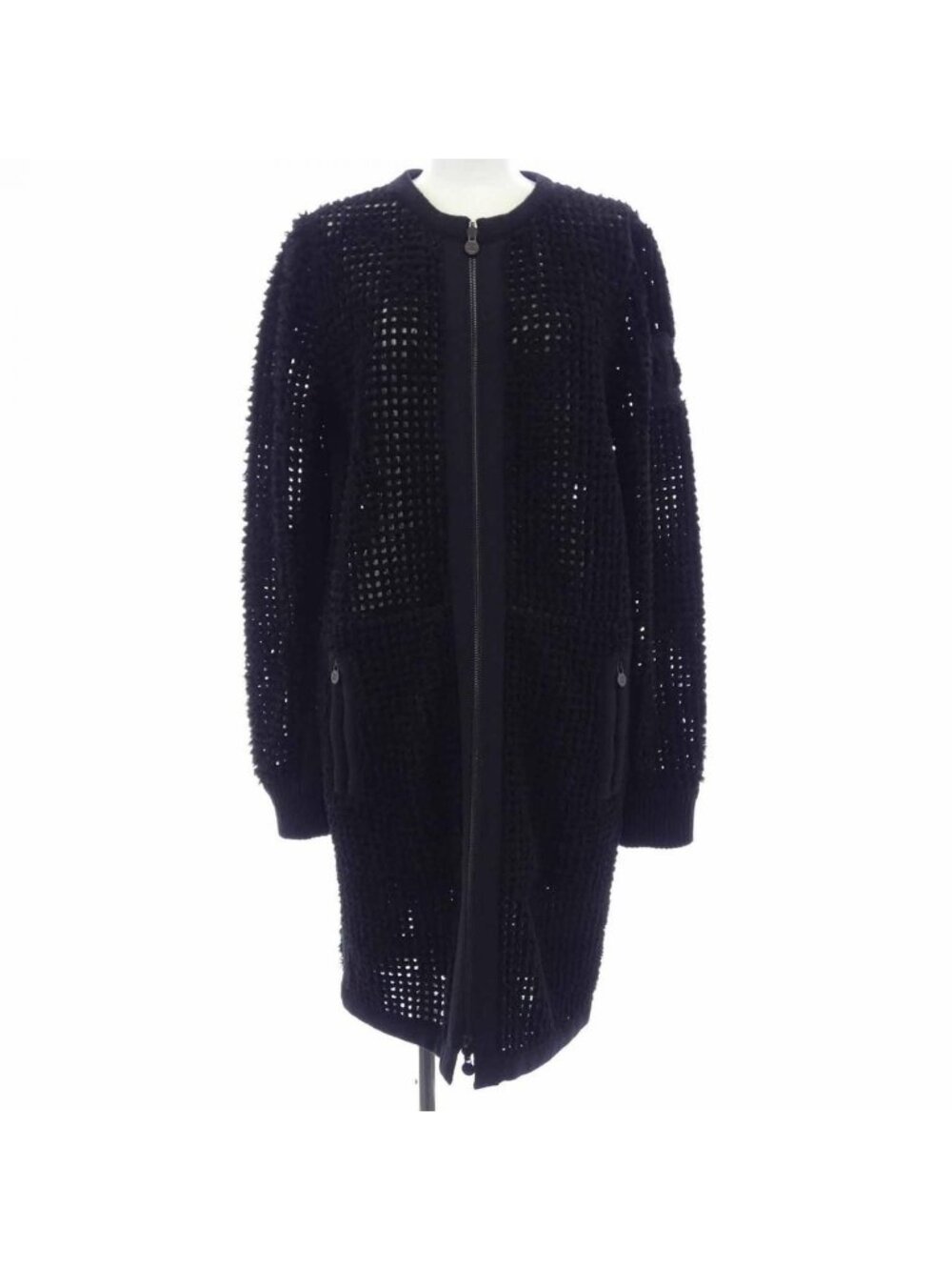 Chanel Mouton Coat Black
